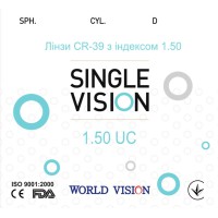 VISION 1.50 lenses — plastic for vision correction (plus/minus/astigmatism)