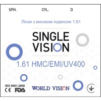 Линзы VISION 1.61 HMC/EMI — полимерные для зрения (плюс/минус/астигматизм)
